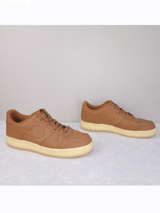 NIKE Air Force 1 \'07 Low Mens US 16 Brown Leather Lace-Up Sneakers NIKE ID main image 7